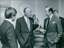 Prince Bertil together with the chairman. the British-Swedish Chamber of Commerce Sven. H. Hall and the Duke of Kent - Vintage Photograph