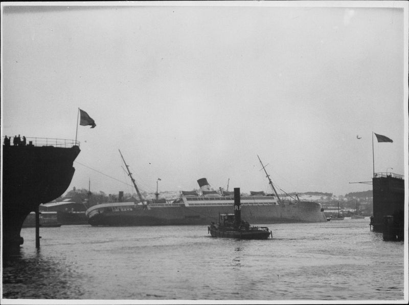 One of Eriksberg launched tanker - Vintage Photograph