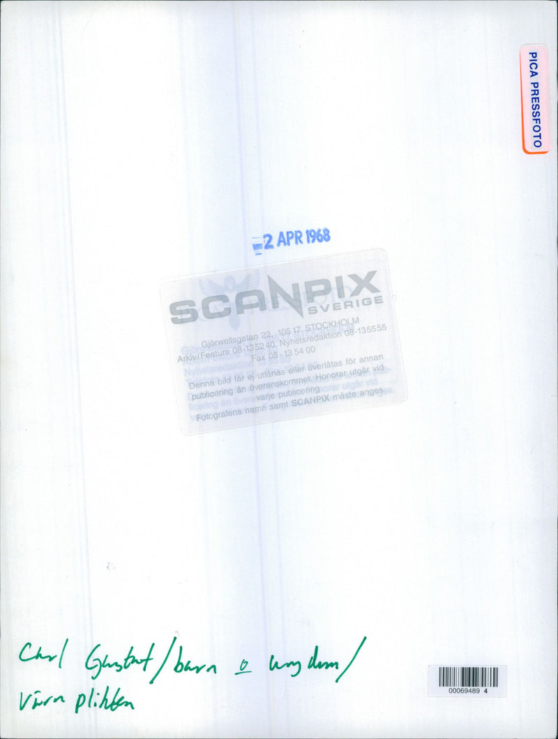 Carl Gustaf some rest during his military service - Vintage Photograph