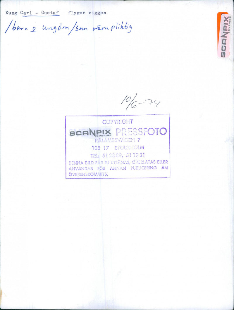 Carl Gustaf fly viggen during his military service - Vintage Photograph