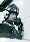 Carl Gustaf flying J 37 viggen during his military service - Vintage Photograph