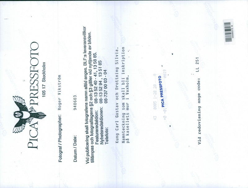 Picture of King Carl Gustaf and Queen Silvia&