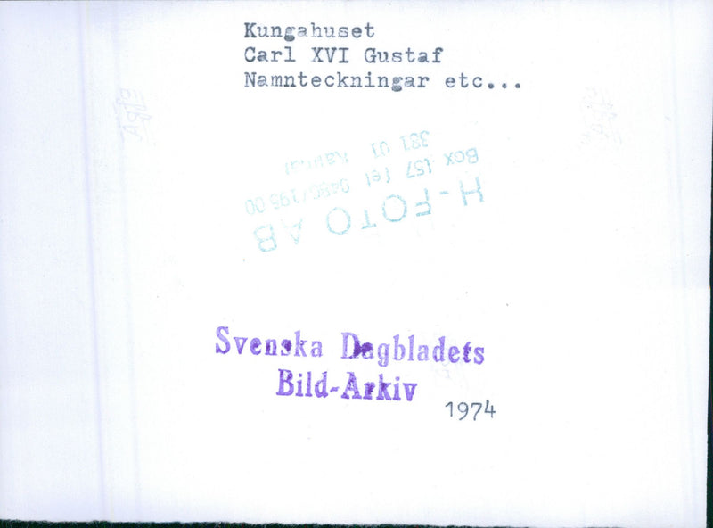 King's signature on stone - Vintage Photograph