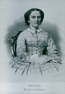 Duchess of Dalarna, Theresia Sachsen-Altenburg - Year 1831 - Vintage Photograph