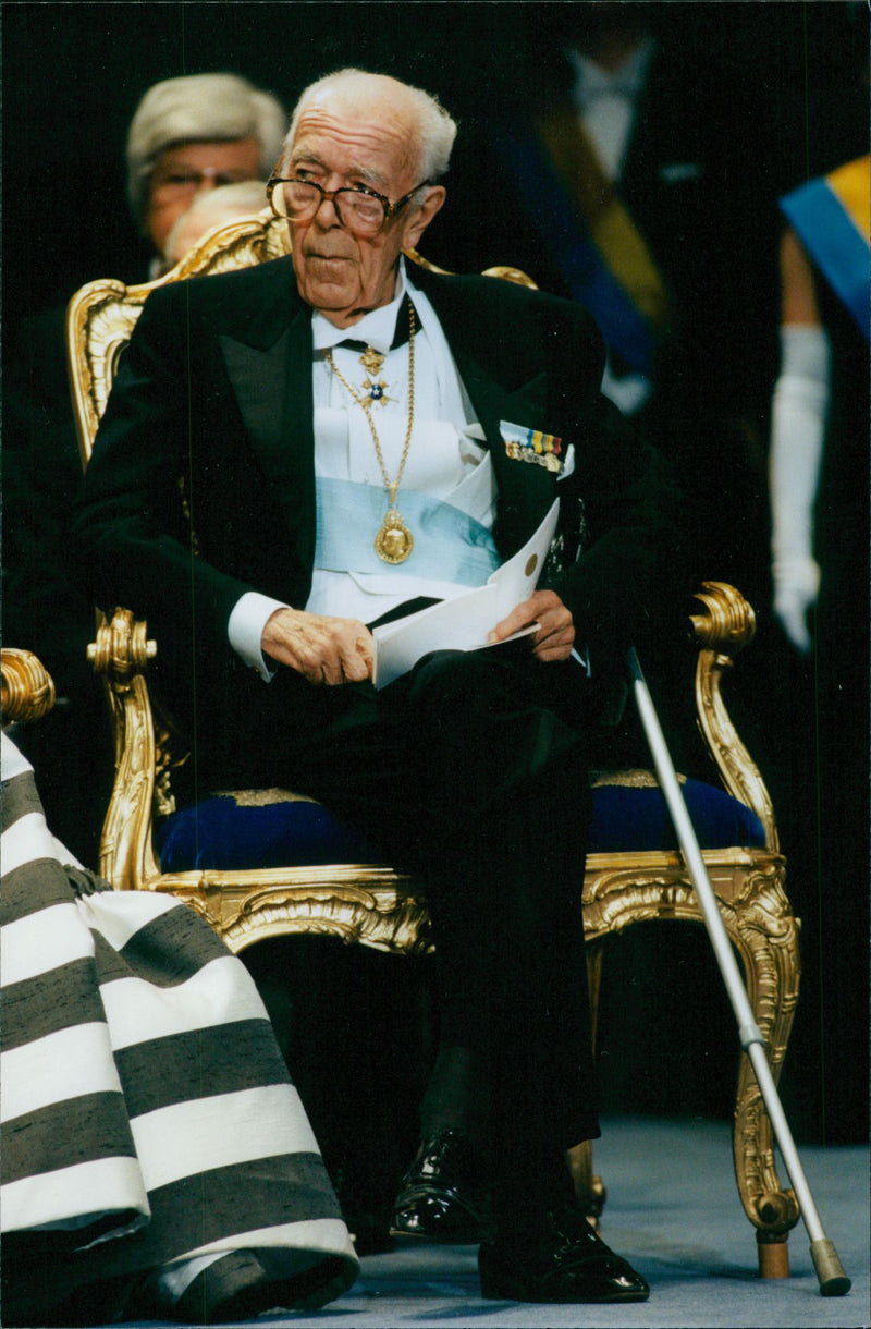 Prince Bertil during the Nobel Prize Awards in Stockholm Concert Hall - Vintage Photograph