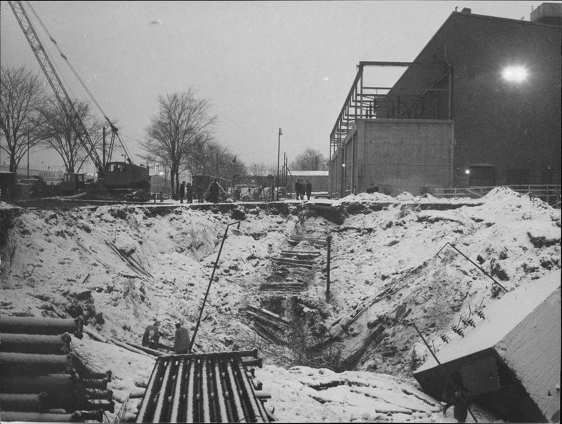 The rejection tank where the raid occurred - Vintage Photograph