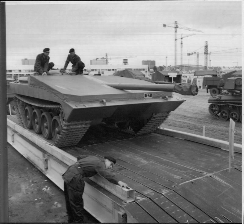 The new tank S shown up at the military department at MILA exhibition - Vintage Photograph