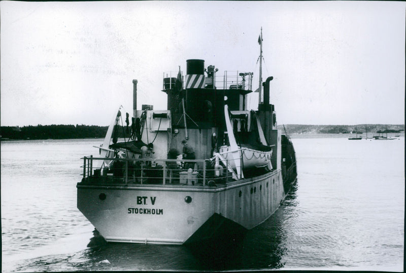 Tank Engine vessel BT V sank off Skelleftehamn - Vintage Photograph