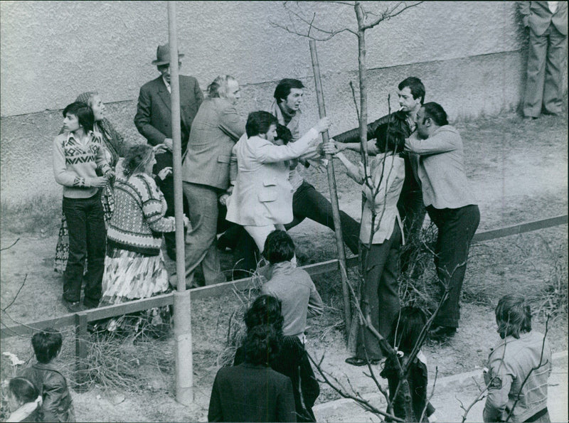 The murder of the man in Östbergahöjden - Vintage Photograph