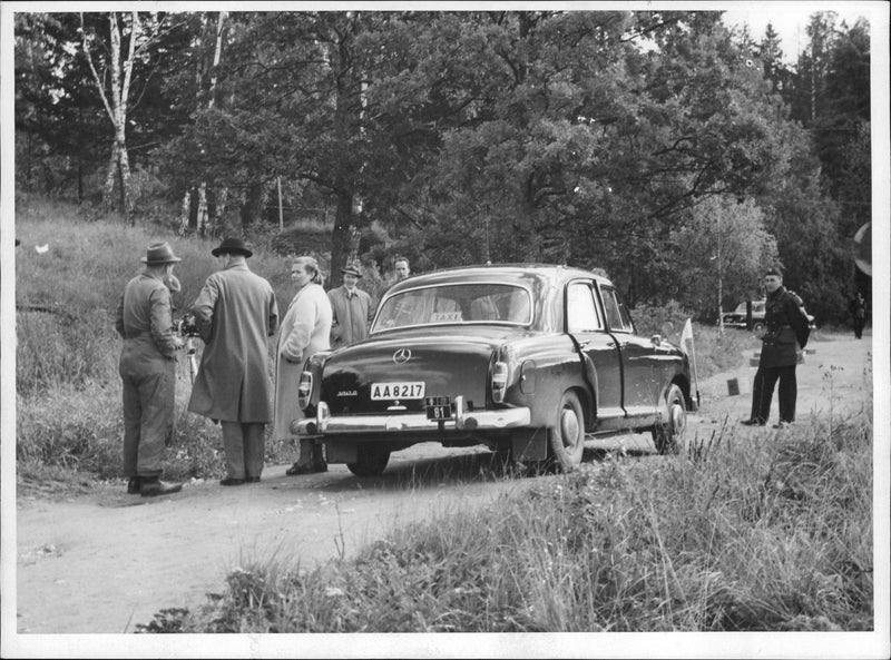 Female taxi driver murdered at Rågsved - Vintage Photograph