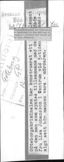 Reconstructed the distinguishing features of the man who efterspanas in connection with the murder of Lisa Johansson. - Vintage Photograph