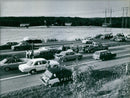 Seriekrock with 6 cars involved in the E4 at Salem - Vintage Photograph