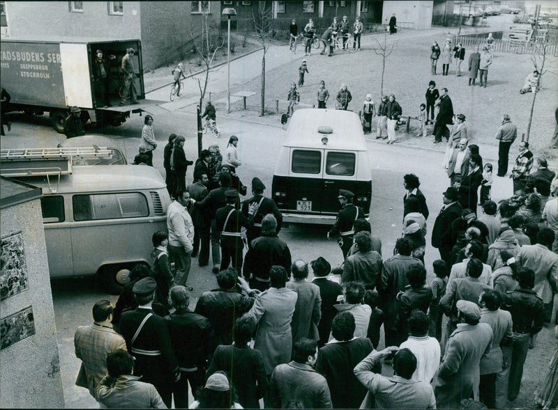 The murder of the man in Östbergahöjden - Vintage Photograph