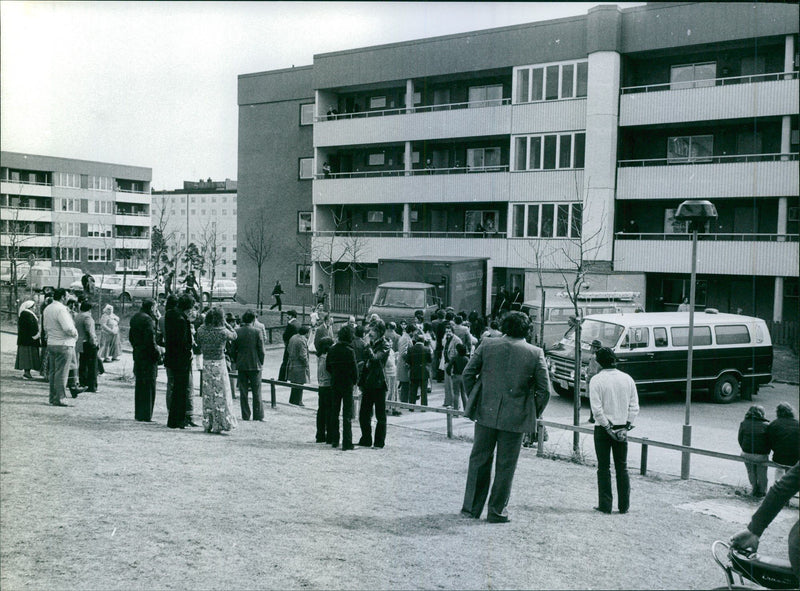 The murder of the man in Östbergahöjden - Vintage Photograph