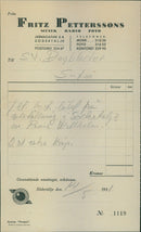 FRAN FRITZ PETTERSSON'S MUSIC - RADIO PHOTO JARNAGATAN 6 A SOUTHERN TELEPHONE: - Vintage Photograph