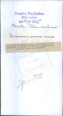 Police officers with sniffer dogs can search party in the wooded area at Albysjön in connection with the murder of Kerstin Blom. - Vintage Photograph