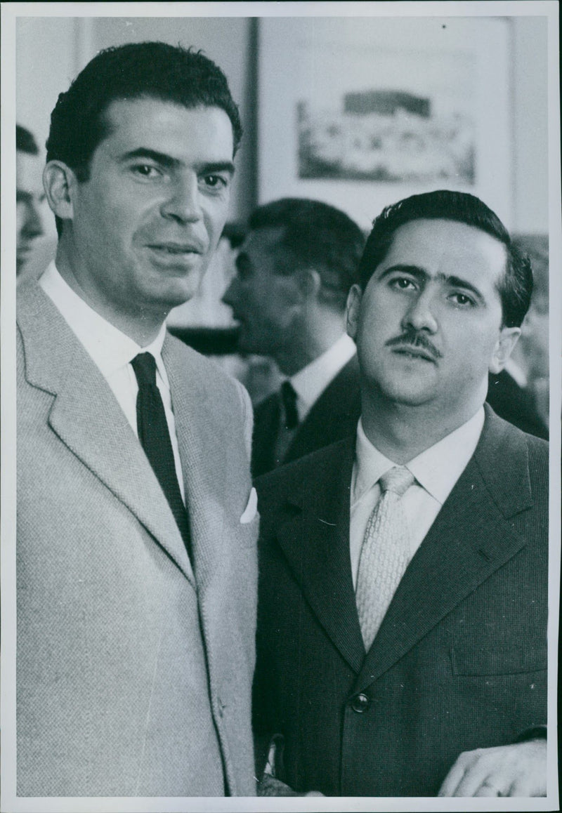 Dr Emanuele Cassute and Dr Pier Paele Pinschi at reception at the Italian Institute - Vintage Photograph