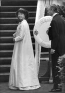 Princess DÃ©sirÃ©e of Queen Elizabeth's farewell dinner on board Brttania. - Vintage Photograph