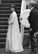 Princess DÃ©sirÃ©e of Queen Elizabeth's farewell dinner on board Britania. - Vintage Photograph