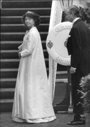 Princess DÃ©sirÃ©e of Queen Elizabeth's farewell dinner on board Britania. - Vintage Photograph