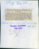 Dala Gymnastics Association 80 years. Here, students at Falu doctrine play music. - 10 December 1948 - Vintage Photograph