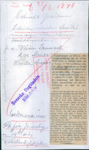 Estonian minister H. Laratei with some nationally dressed little singers at the 30th anniversary of Estonia&