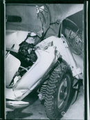 Violent collision between two cars - 16 May 1948 - Vintage Photograph