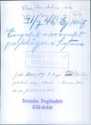 Klas RunstrÃ¶m and John Murphy drink Pommac during English-Swedish poetry in Sigtuna - 31 July 1946 - Vintage Photograph