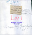 Dutch delegates Sjoerd Hofstra, JB van Overeem and GH Lambert in Stockholm to study music relations. - 9 October 1947 - Vintage Photograph