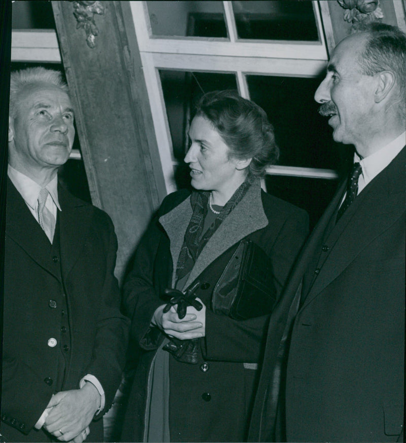Dutch delegates Sjoerd Hofstra, JB van Overeem and GH Lambert in Stockholm to study music relations. - 9 October 1947 - Vintage Photograph