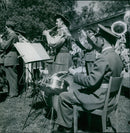 The musicians of the registry play music at Karlstad Exhibition - 20 June 1947 - Vintage Photograph