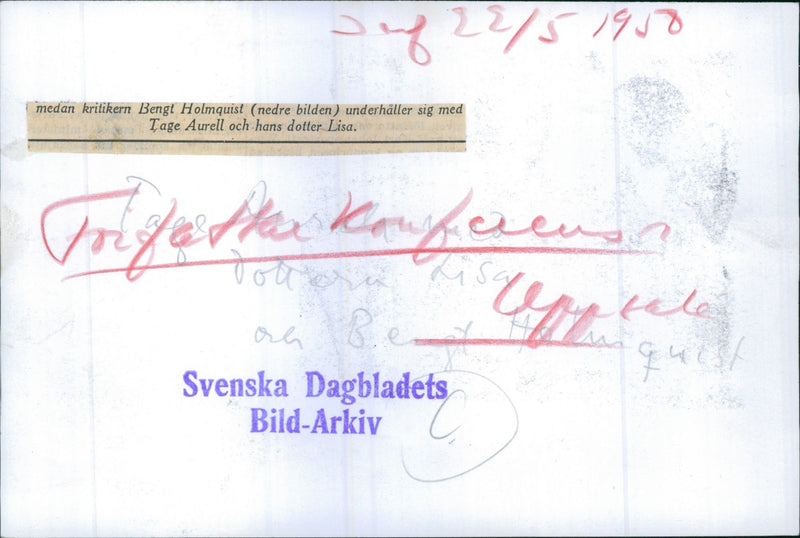 Tage Aurell the Writers' Conference. - Vintage Photograph