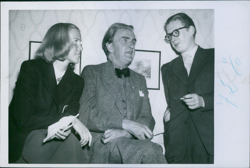 Tage Aurell the Writers' Conference. - Vintage Photograph