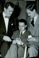 Lars-Olof Loman, Uno Sanden and Bengt Erik Olsson was awarded the Music University Jeton - 1 June 1949 - Vintage Photograph