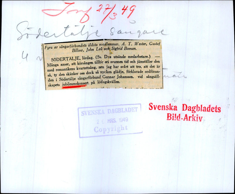 SÃ¶dertÃ¤lje Singing Federation&