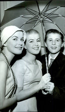 Twin Sisters Inger and Yvonne Axo Christer Ogebjer at teenage parade "The Fly" in the Concert Hall. - Vintage Photograph