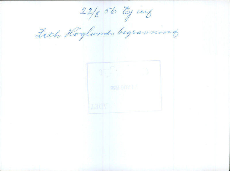 Poet Zeth HÃ¶glund's funeral - Vintage Photograph