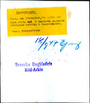 Jan FridegÃ¥rd, Madam and Mr. Ahlin, in conversation about autobiography in the Concert Hall - 18 September 1947 - Vintage Photograph