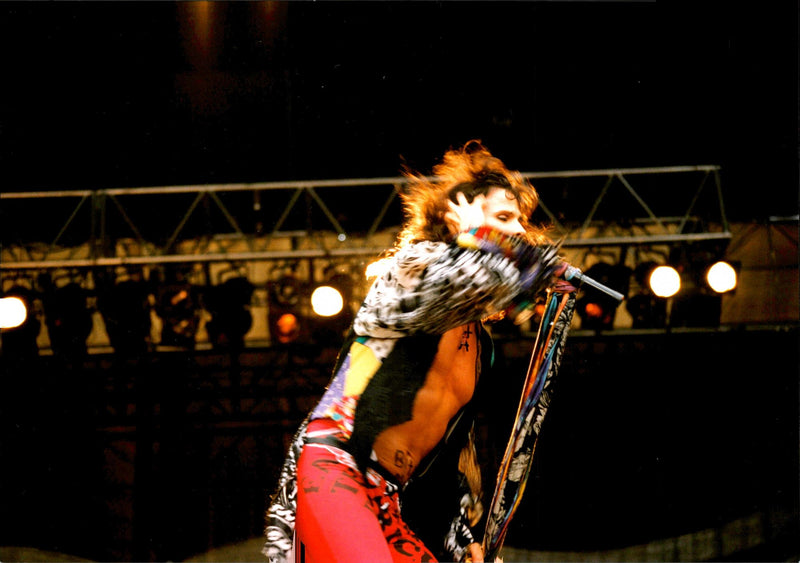 Aerosmith at the Maritime Museum. The singer Steven Tyler - Vintage Photograph