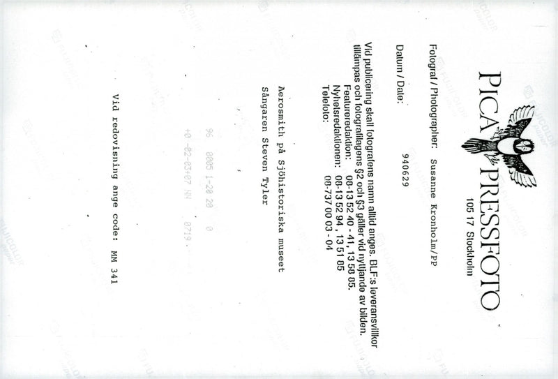 Aerosmith at the Maritime Museum. The singer Steven Tyler - Vintage Photograph