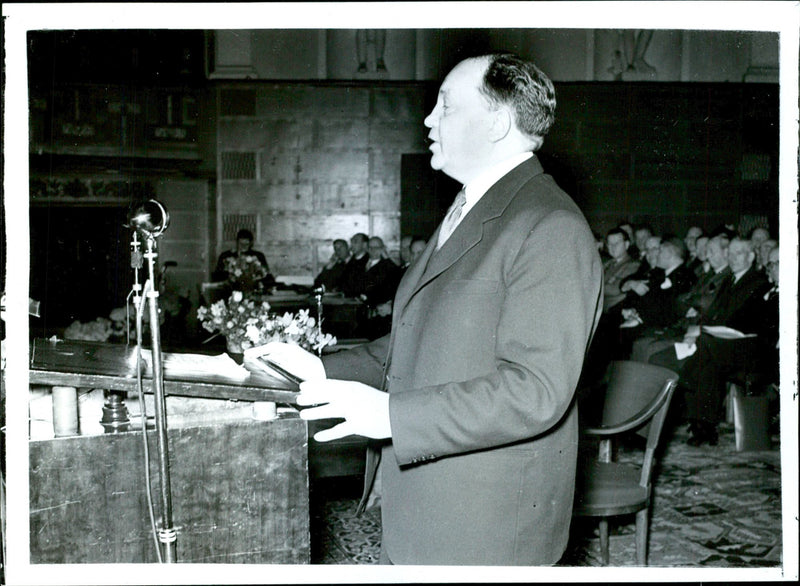 Co-operative Association Congress in the Concert Hall - 28 May 1946 - Vintage Photograph