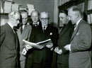 Delegates in conversation at the Writers' Association meeting - 19 October 1947 - Vintage Photograph