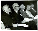 International Statistical Institute 30th Session of the Concert Hall. From left H. Bunle, RC Geary, FNH Marshall, Ã¶verdir. K. Cook and Prime Minister Erlander. - Vintage Photograph
