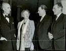 Delegates in conversation at one of Raoul Wallenber-aktionens meeting in the Concert Hall Hall - 12 January 1948 - Vintage Photograph