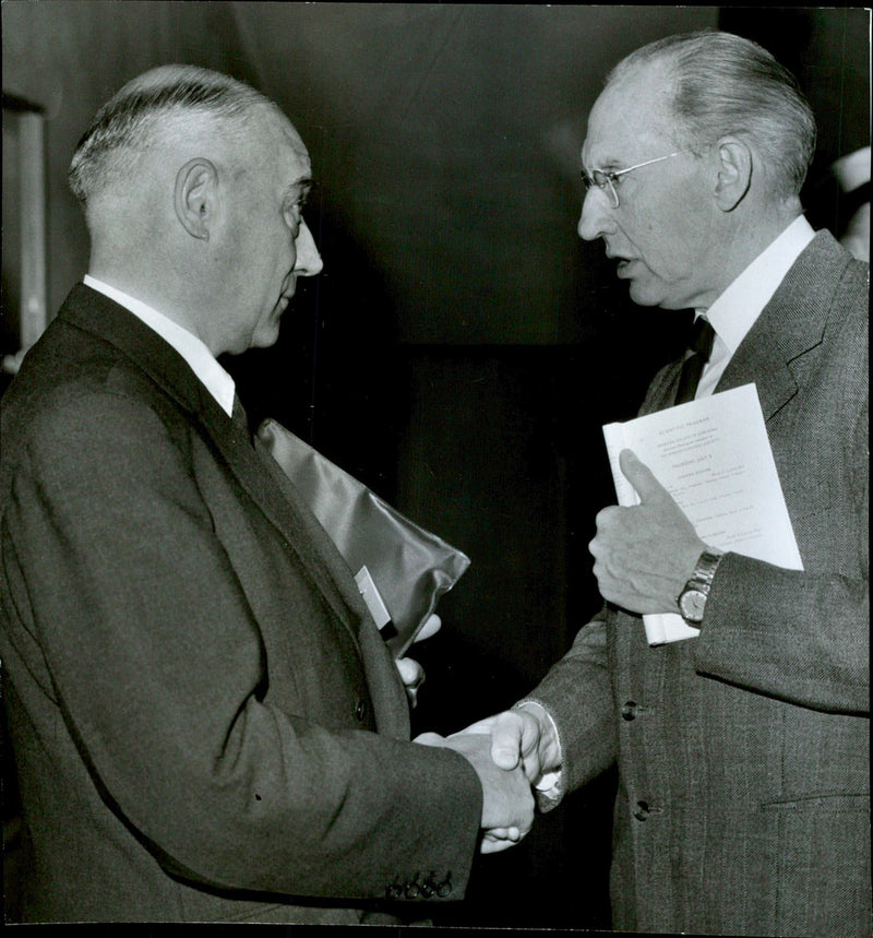 Delegates in conversation at the Surgical Congress Concert Hall - Vintage Photograph