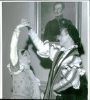 Isabell Krusell and Fritz LÃ¼din dance in Renaissance suits during Sollentuna&#39;s ambitious music society&#39;s musical soap at Edsberg Castle - Vintage Photograph