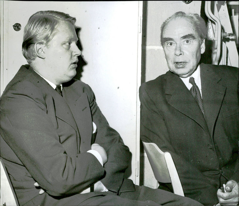 Delegates in conversation at Writers Society meeting - Vintage Photograph