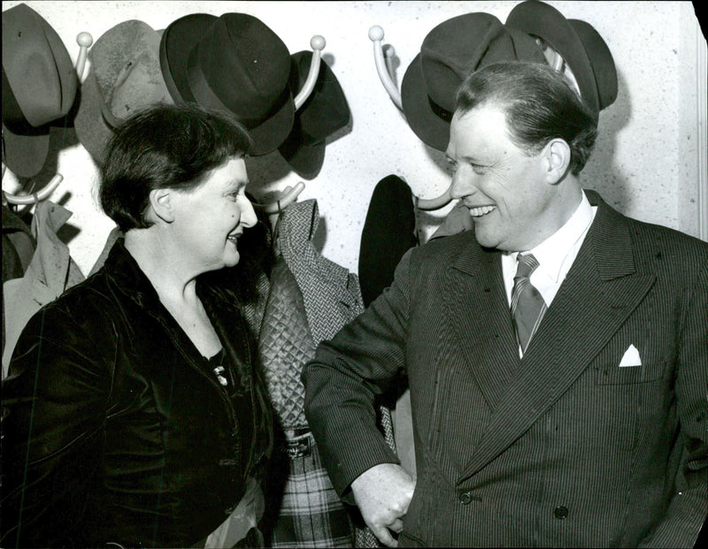 Delegates in conversation at Writers Society meeting - Vintage Photograph