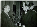 Olov Hartman and Bernt Erikson of poetic conference. - Vintage Photograph