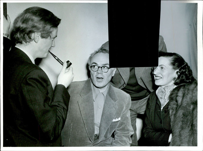 Staffan Larsson, Rock Hagliden and Ebba Richert on poetic conference. - Vintage Photograph